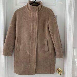 J.Crew Stadium Cloth Nello Gori Women's Brown Fully lined Wool Coat Sz 4P